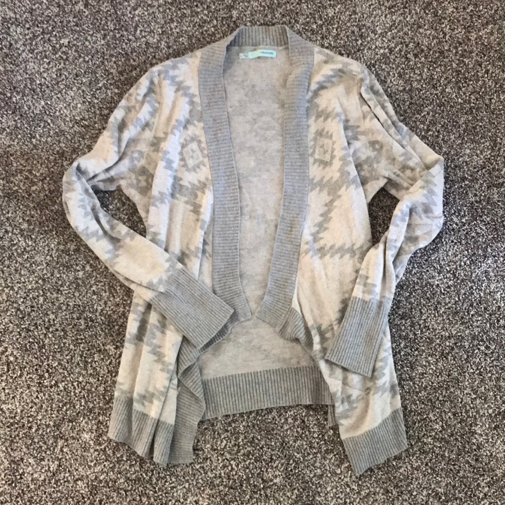 Aztec print cardigan